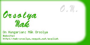 orsolya mak business card